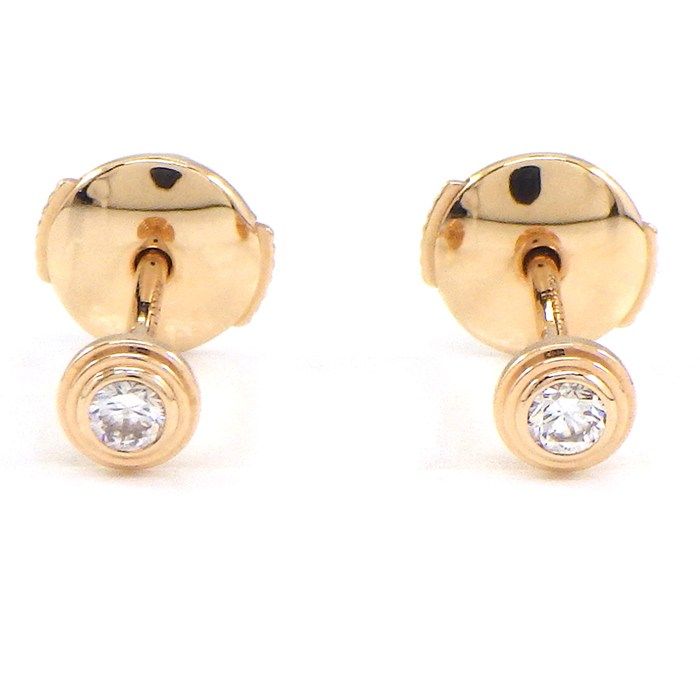 Cartier Earrings D'amour XS Diamants Légers B8301214 Diamond 0.08ct 18k Pink