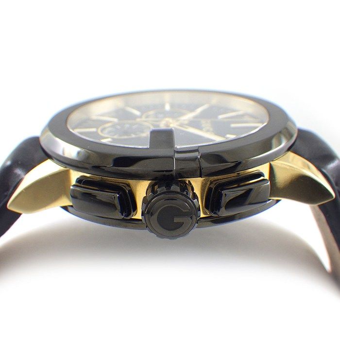 Gucci Watch G Chrono 101.2 Black Dial Chronograph Small Second Luminescent