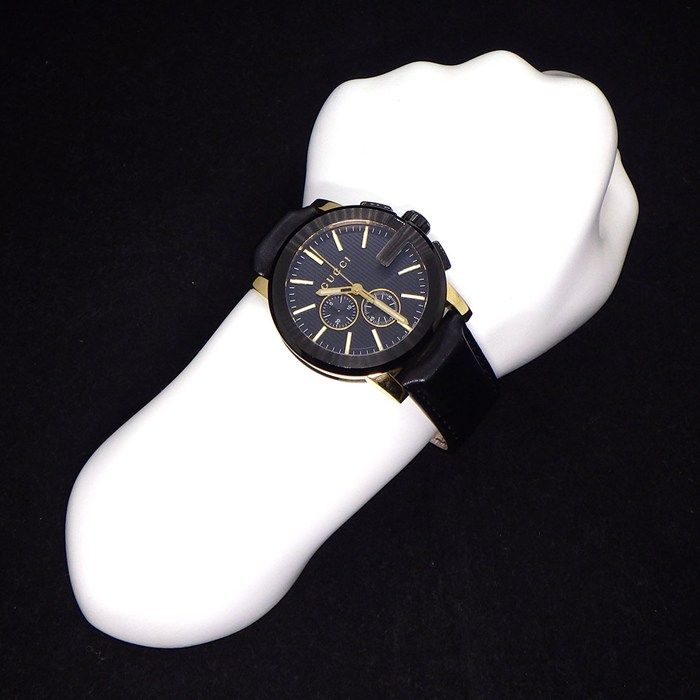 Gucci Watch G Chrono 101.2 Black Dial Chronograph Small Second Luminescent