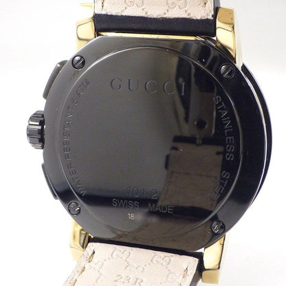 Gucci Watch G Chrono 101.2 Black Dial Chronograph Small Second Luminescent