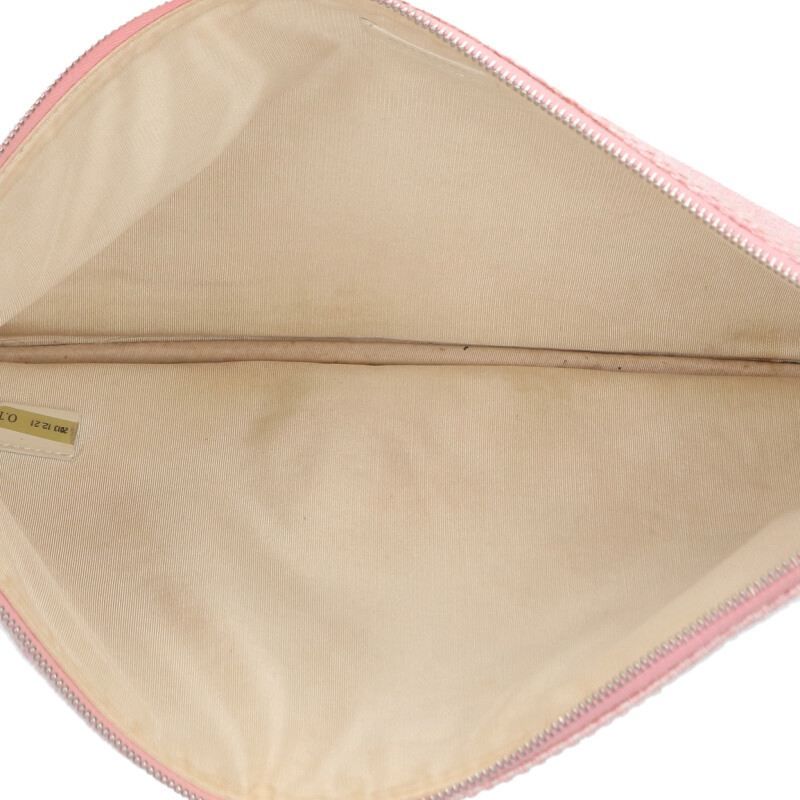 Chanel Deauville Logo Embroidery Clutch Bag Women