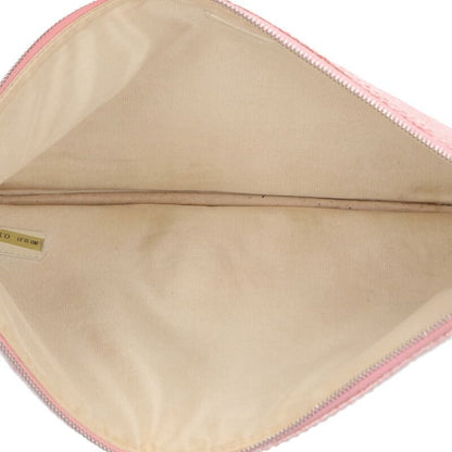 Chanel Deauville Logo Embroidery Clutch Bag Women