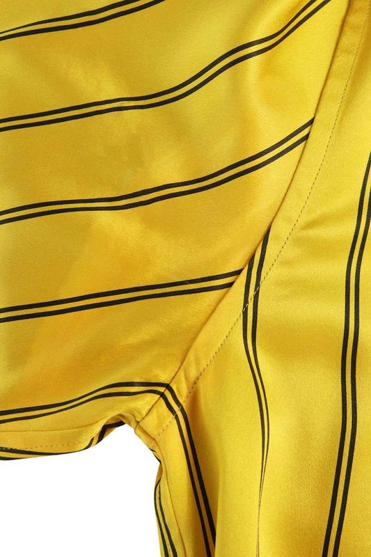 Saint Laurent Paris 663675 Y2d18 Silk Stripe Pocket Long Sleeve Shirt Men's 37