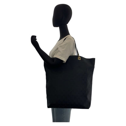 Gucci Black Gold Hardware GG Canvas Leather 002 1097 Tote Bag Shoulder Bag