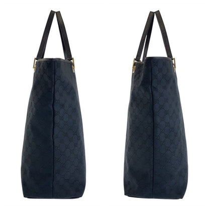 Gucci Black Gold Hardware GG Canvas Leather 002 1097 Tote Bag Shoulder Bag