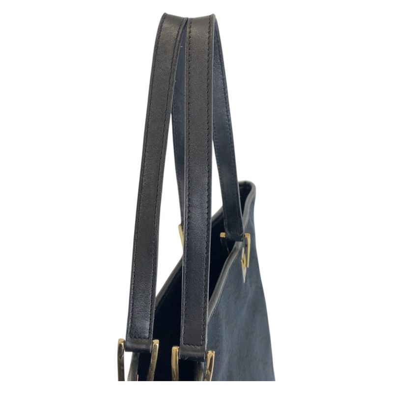 Gucci Black Gold Hardware GG Canvas Leather 002 1097 Tote Bag Shoulder Bag