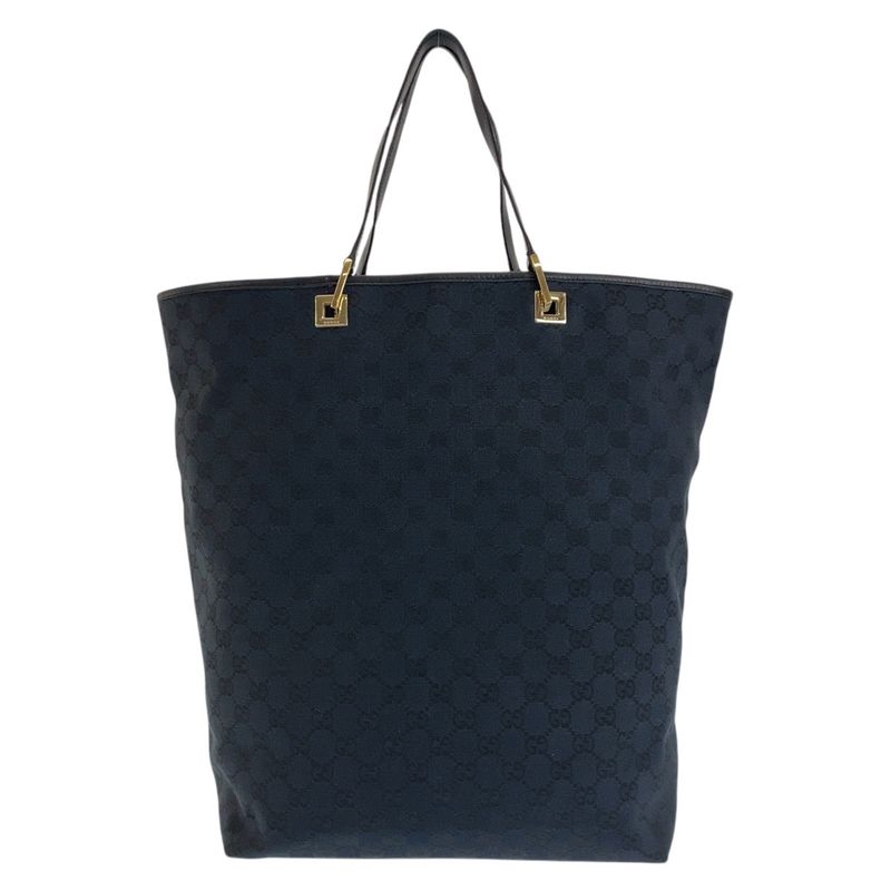 Gucci Black Gold Hardware GG Canvas Leather 002 1097 Tote Bag Shoulder Bag