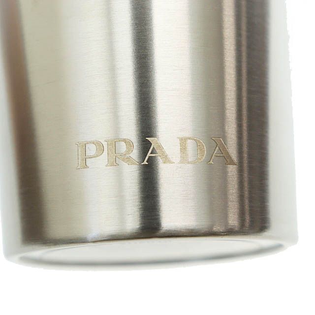 Prada Travel Bottle with Triangle Logo Cabas Tumbler Water Bottle 2up010 Black