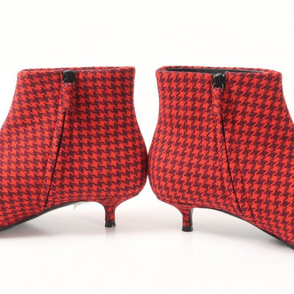 Balenciaga Boots Size 36 BB Ankle Boots Pointed Toe Hound Tooth Made in Italy