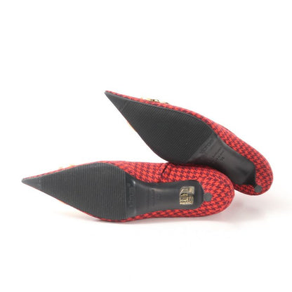 Balenciaga Boots Size 36 BB Ankle Boots Pointed Toe Hound Tooth Made in Italy