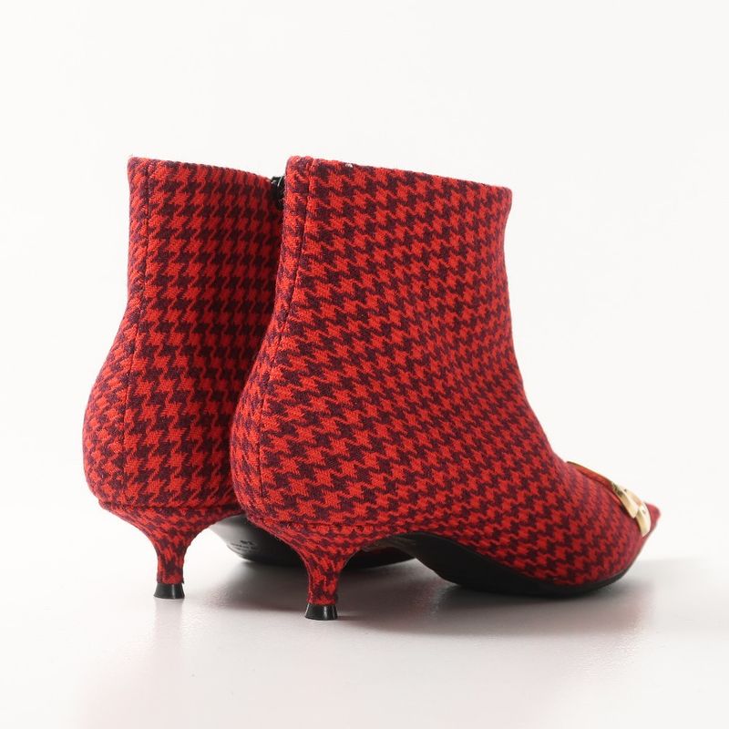 Balenciaga Boots Size 36 BB Ankle Boots Pointed Toe Hound Tooth Made in Italy
