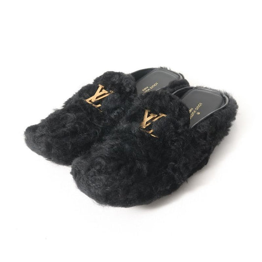 Louis Vuitton Sandals Size 9 LV Logo Fur Sandals Shoes Made in Italy 20251124
