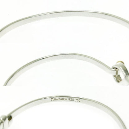 Tiffany & Co Tiffany & Co Silver Gold Hook & Eye Bangle 9.2g 925 750 Engraved