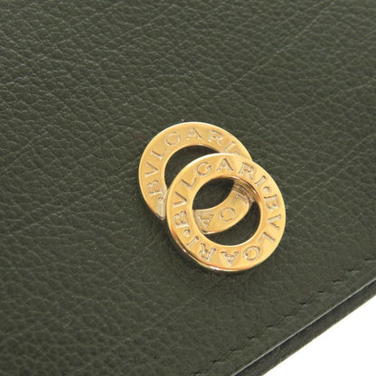 Bvlgari Leather Green Card Case Business Card Holder Green 1033 Bvlgari