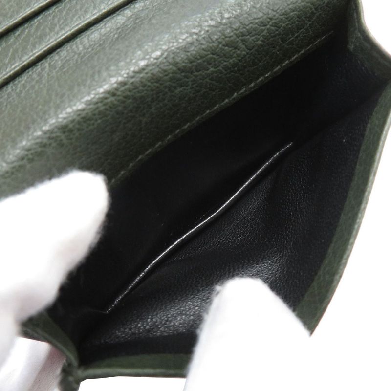 Bvlgari Leather Green Card Case Business Card Holder Green 1033 Bvlgari