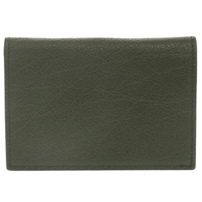 Bvlgari Leather Green Card Case Business Card Holder Green 1033 Bvlgari