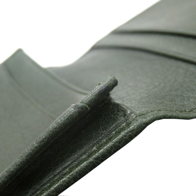 Bvlgari Leather Green Card Case Business Card Holder Green 1033 Bvlgari