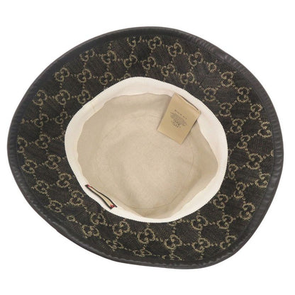 Gucci Bucket Hat 576371 Size M Cotton Black Hat 1065 Gucci