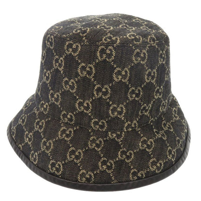 Gucci Bucket Hat 576371 Size M Cotton Black Hat 1065 Gucci