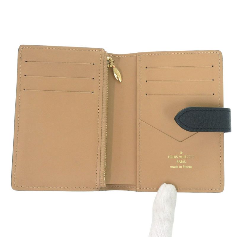 Louis Vuitton Capucines Compact Vertical M81561 Taurillon Leather Black Bifold