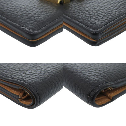 Louis Vuitton Capucines Compact Vertical M81561 Taurillon Leather Black Bifold