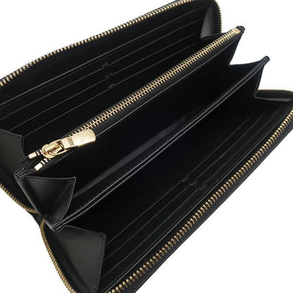 Louis Vuitton Long Wallet Nanogram Zippy Wallet Calf Noir Black Gold Hardware