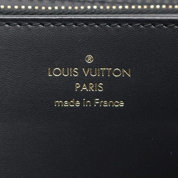 Louis Vuitton Long Wallet Nanogram Zippy Wallet Calf Noir Black Gold Hardware