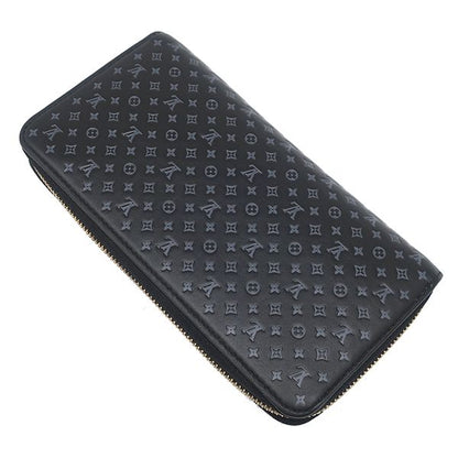 Louis Vuitton Long Wallet Nanogram Zippy Wallet Calf Noir Black Gold Hardware