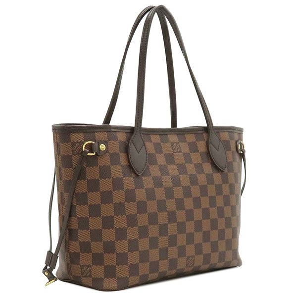Louis Vuitton Tote Bag Neverfull PM Damier Canvas Damier Ebene Gold Hardware