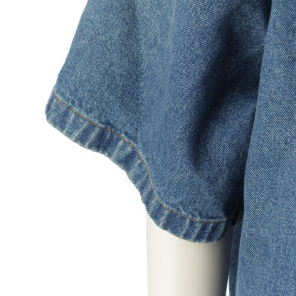 Gucci 24 Logo Washed Denim Jacket Shirt G Jean 785759 Blue 46