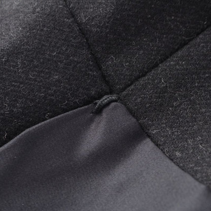 Prada Wool Silk Vintage Nylon Cut Replacement Magnet Button Stencil Collar Coat