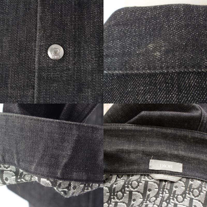 Dior 22ss Oblique Shirt Denim Jacket Outerwear 033d490a291x Gray 46
