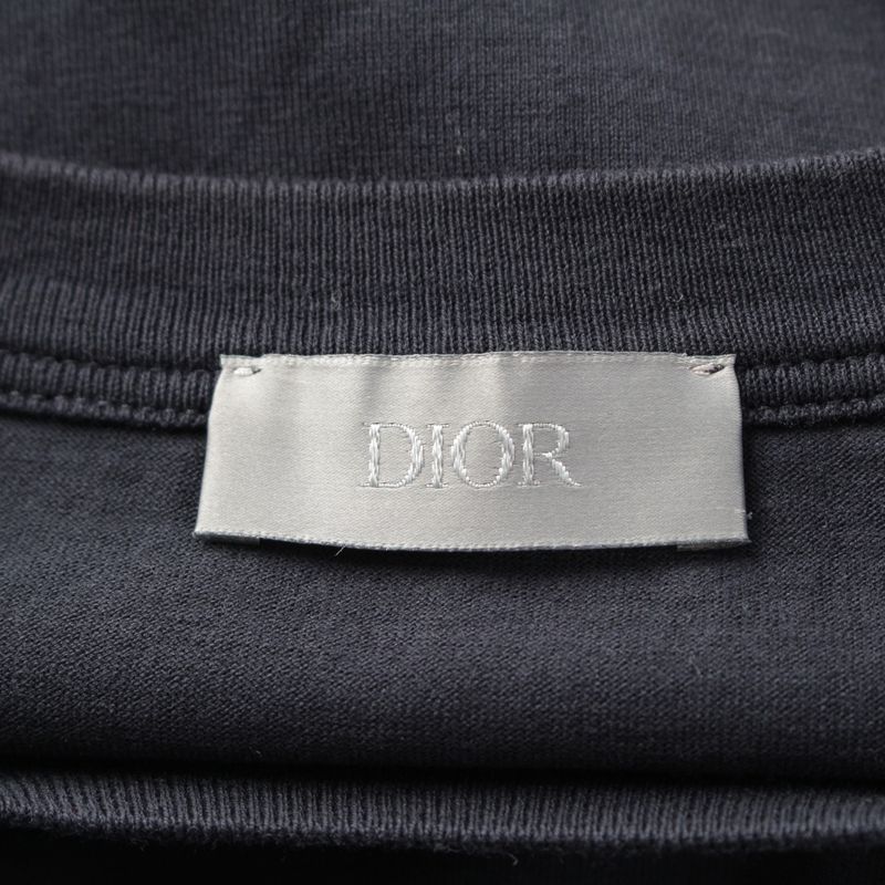 Dior 21ss Embroidery Embroidered Logo Oversize D Short Sleeved Tee Top 183j685a06