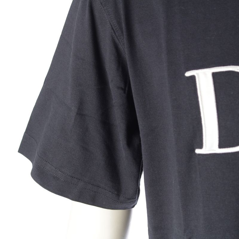 Dior 21ss Embroidery Embroidered Logo Oversize D Short Sleeved Tee Top 183j685a06