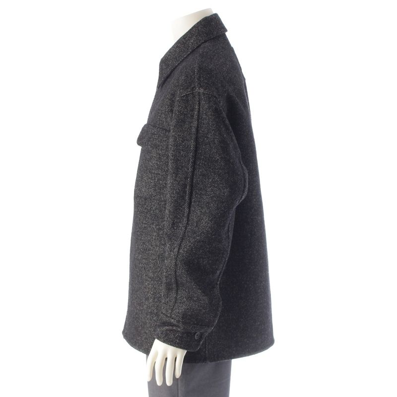 Fendi 23 Wool Ff Logo Jacket Blouson Outer 12cpf-23-3137 Gray 48