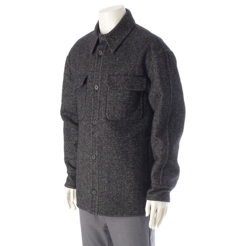 Fendi 23 Wool Ff Logo Jacket Blouson Outer 12cpf-23-3137 Gray 48