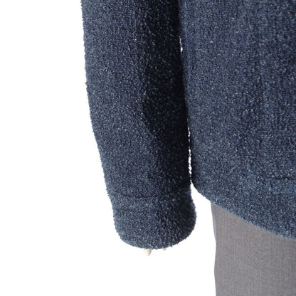 Fendi 24 Cotton Logo Button Jacket Blouson Outerwear 12cpz-24-444 Indigo Navy 46