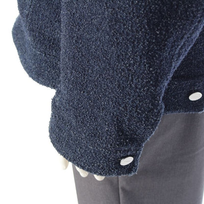 Fendi 24 Cotton Logo Button Jacket Blouson Outerwear 12cpz-24-444 Indigo Navy 46