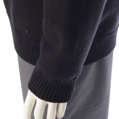 Fendi 22 Wool Ff Logo Boa Knit Sweater Top 12cpf-22-2672 Black 50