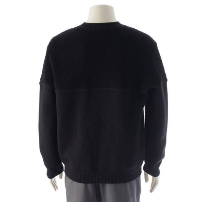 Fendi 22 Wool Ff Logo Boa Knit Sweater Top 12cpf-22-2672 Black 50