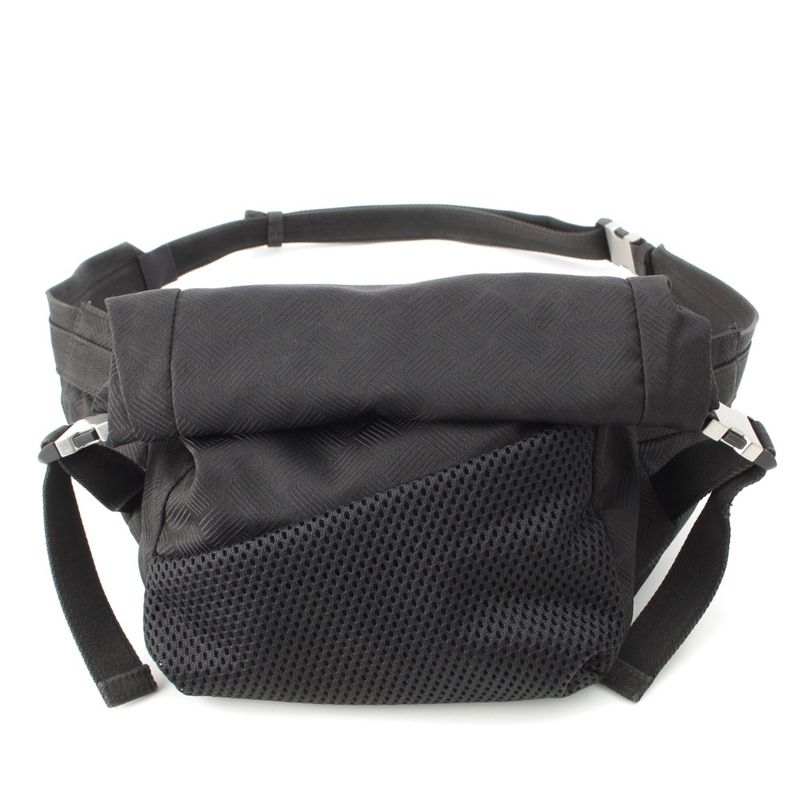 Bottega Veneta Nylon Mesh Waist Pouch Body Bag Black