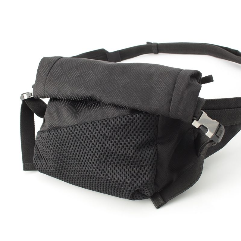 Bottega Veneta Nylon Mesh Waist Pouch Body Bag Black