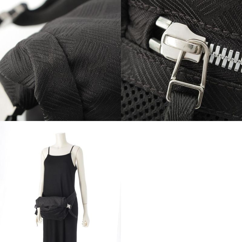 Bottega Veneta Nylon Mesh Waist Pouch Body Bag Black
