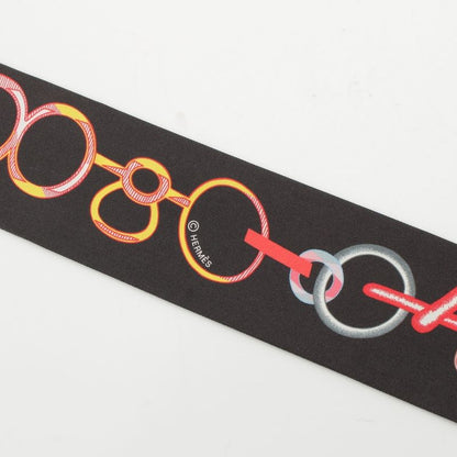 Hermes Do Re Boucles Do Re Boucles Silk Scarf Black