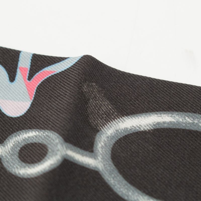 Hermes Do Re Boucles Do Re Boucles Silk Scarf Black
