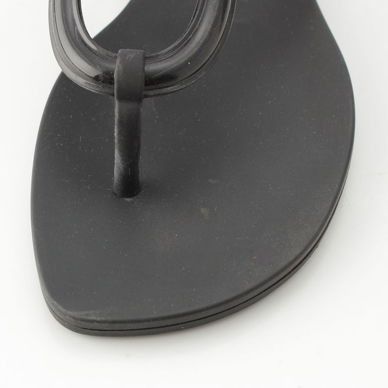 Hermes Rubber Egerie Chaine D'ancre Sandals Black