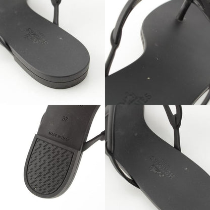 Hermes Rubber Egerie Chaine D'ancre Sandals Black