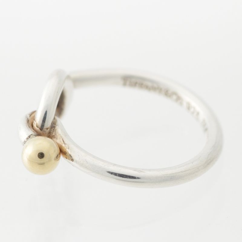 Tiffany & Co Vintage Love Knot Ring Accessories 925 750 Silver and Gold 2.7g