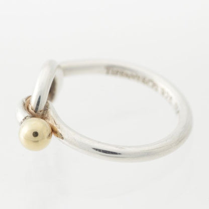 Tiffany & Co Vintage Love Knot Ring Accessories 925 750 Silver and Gold 2.7g