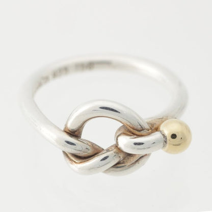 Tiffany & Co Vintage Love Knot Ring Accessories 925 750 Silver and Gold 2.7g